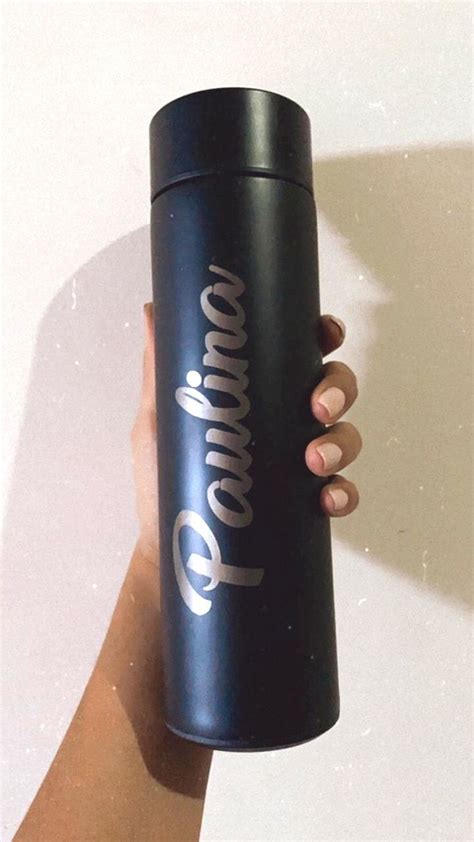 Termo Digital 500ml Personalizado Nombre En Láser Termos Yuva