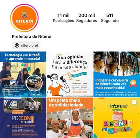 Instagram Da Prefeitura De Niter I Alcan A Mil Seguidores