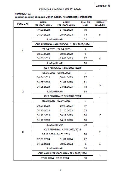 OFFICIAL : KALENDAR PERSEKOLAHAN 2023/2024 - TCER.MY