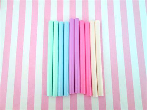 10 Pc Pastel Hot Glue Sticks For Kawaii And Decoden Mini Size Etsy