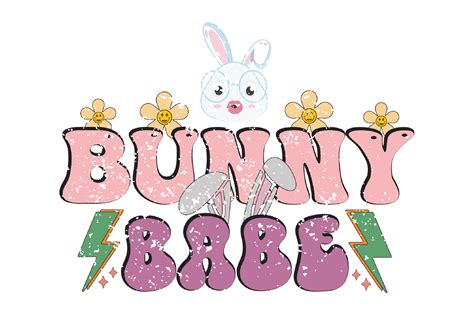 Retro Easter Bunny Babe PNG Sublimation Graphic By CitraGraphics