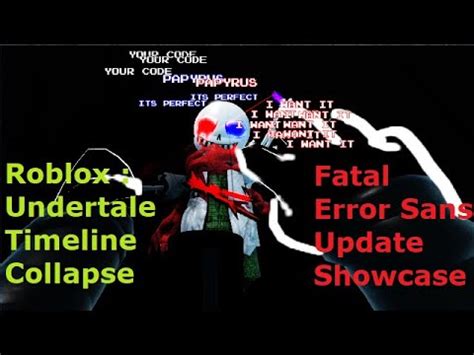 Fatal Error Update Fatal Error Sans Showcase Roblox Undertale