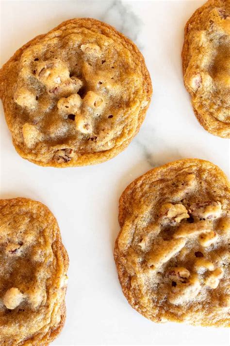 Pecan Pie Cookies Thin Chewy Pecan Pie Cookie Recipe Julie Blanner