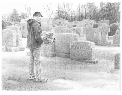 Graveyard Pencil Drawings