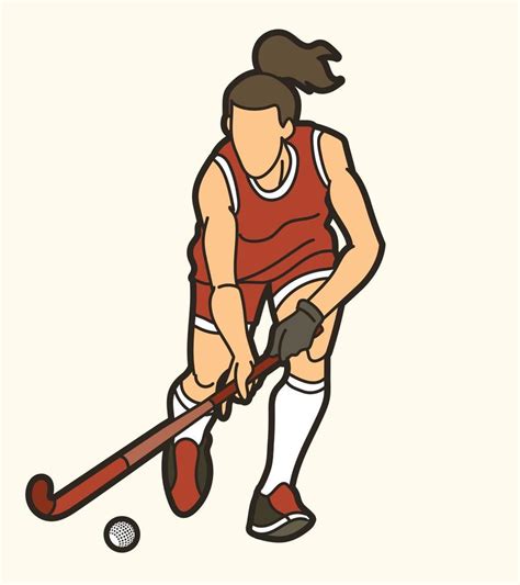 hockey sobre césped deporte jugadora 11754764 Vector en Vecteezy