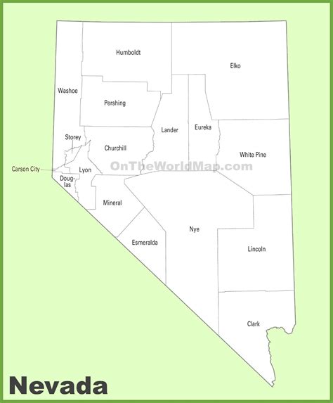 Map Of Nevada Counties – Map Of The Usa With State Names