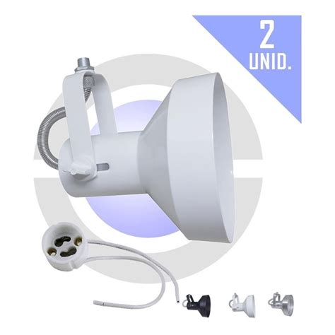 Kit Luminaria Spot Para Lampada Ar Led Em Aluminio Soquete