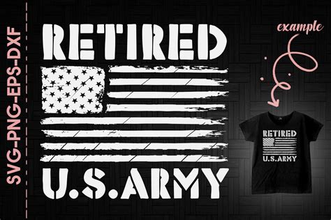 Retired Us Army Veteran Us Flag Graphic By Utenbaw · Creative Fabrica