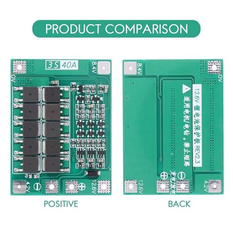 8X 3S 40A 18650 Li Ion Lithium Batterie Ladegerät Schutz Brett Pcb Bms