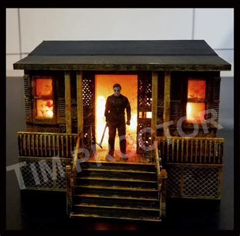 Michael Myers Halloween Deluxe Light Up Diorama Etsy