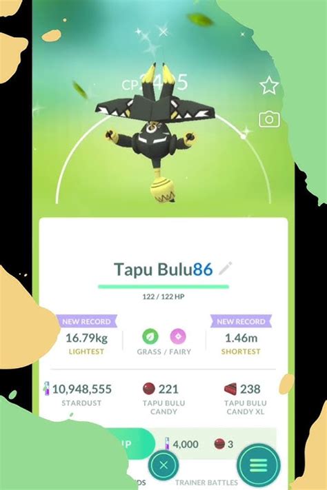 💥shinyandlegendary Tapu Bulu In Pokemon Go 💥🔥grassandfairy Type 🔥💥raid