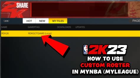 How To Use A Custom Roster In Mynba Myleague Nba K Youtube