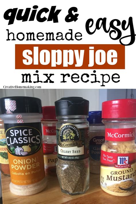 Homemade sloppy joe mix recipe – Artofit