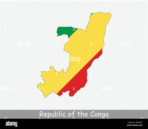 Mapa De La Bandera De La República Del Congo Mapa De Congo Brazzaville