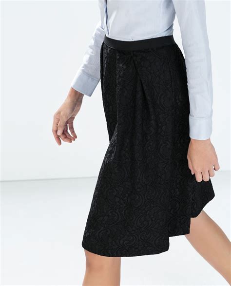 Lace Skirt With Pleats Skirts Woman Zara United States Women