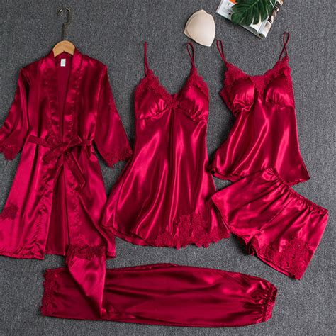 The Five Piece Set Of Sexy And Hot Home Wear By The Nightgown Girl Bingsi Apparel Size Pajama