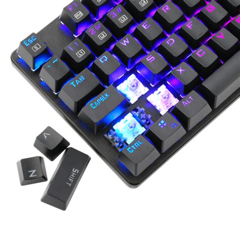 Teclado Gamer Mecânico T Dagger Bora Switch Blue RGB ABNT