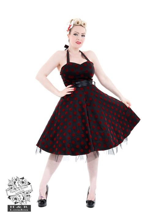 Robe Dos Nu Pin Up Rétro Vintage 50s Swing Pois Floqué Vêtements