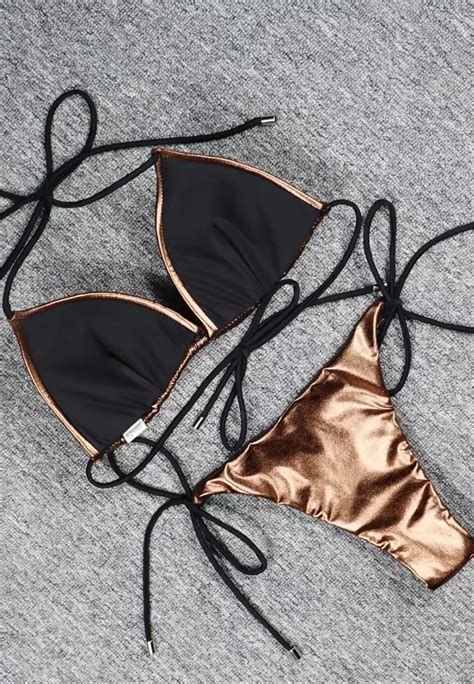 Buy ZITIQUE Sexy Bronze Bikini Swimsuit 2024 Online ZALORA Singapore