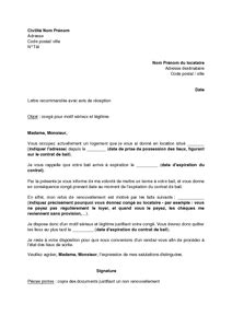 Lettre De Cong Au Locataire D Un Logement Pour Motif S Rieux Et