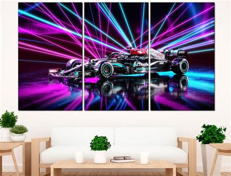 F1 Car Wall Art Formula 1 Art Print F1 Wall Decor Large Canvas Art ...