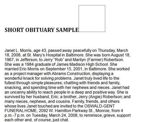 20 Best Obituary Templates [word And Pdf]