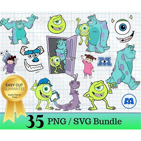 Monsters Inc Svg Bundle Sully Svg Mike Svg Monsters Png A Inspire Uplift