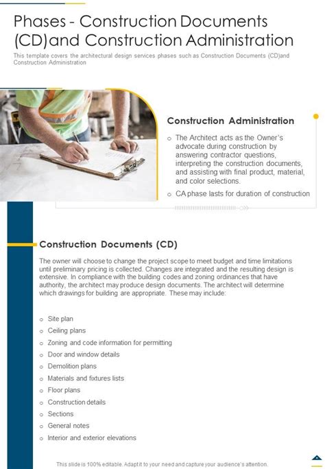 Phases Construction Documents Cd And Construction Administration One