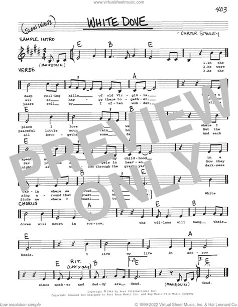 White Dove Sheet Music Real Book With Lyrics Pdf