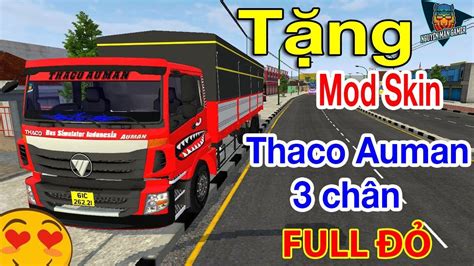 Bussid Hướng Dẫn Mod Skin Thaco Auman Full Đỏ Bus Simulator Indonesia