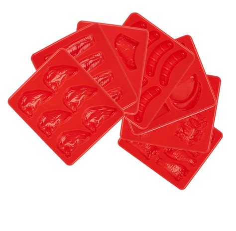 Set Of 7 Silicone Meat Molds Puree Food Molds