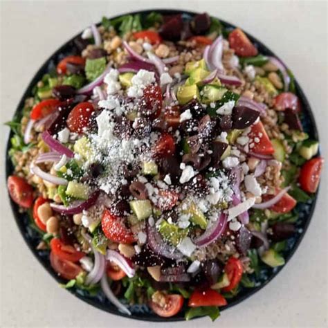 Arugula Farro Salad Kathy S Vegan Kitchen