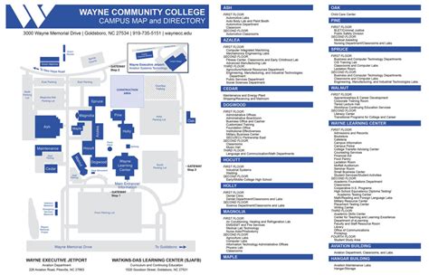 Campus Map 2024 Thumbnail Wayne Community College Goldsboro Nc