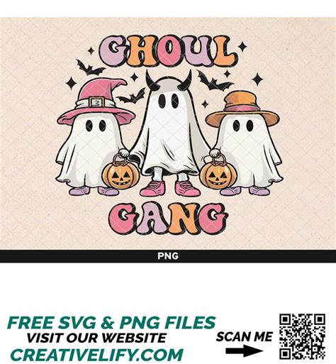 Ghoul Gang Png Sublimation Retro Pink Halloween Png Cute G Inspire