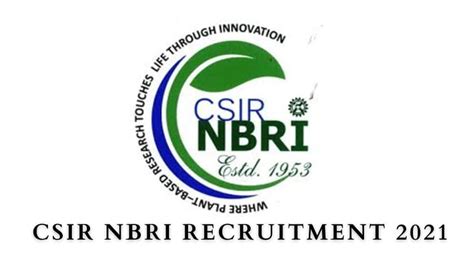 Csir Nbri Recruitment 2021 Check Vacancy Eligibility And Important