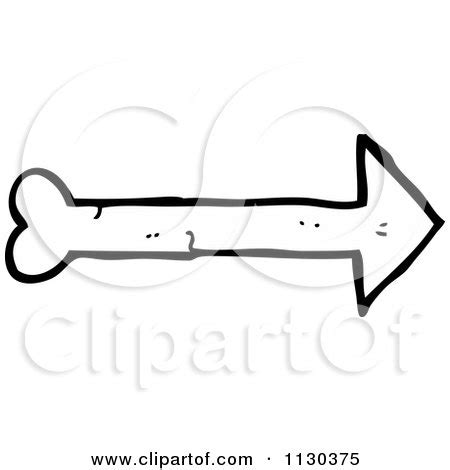 Cartoon Of A Bone Arrow Royalty Free Vector Clipart By