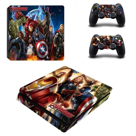 Os Vingadores Da Marvel Vinyl Pele PS4 Adesivo De Pele Fina Projeto