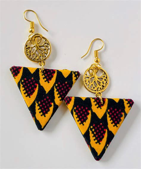 African Fabric Earring Ankara Print Earring T For Her Kente Earrings African Jewelry