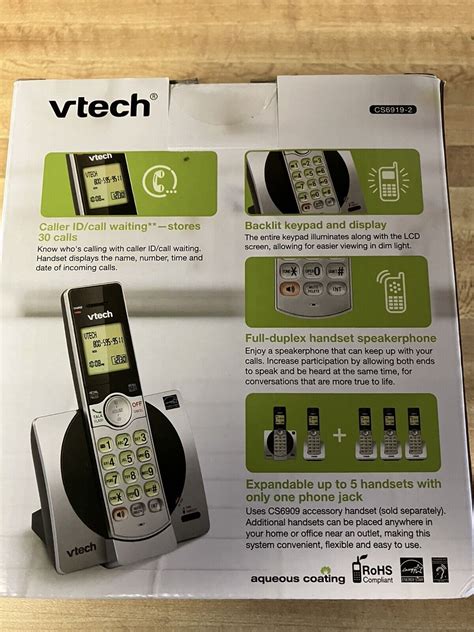 Vtech 2 Handset Cordless Phone System W Caller Id And Call Waiting