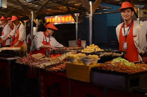 Beijing night snack market editorial photo. Image of meat - 32358401