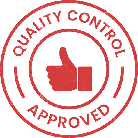 Quality Control Approved Stamp Badge Icon Seal Emblem Quality