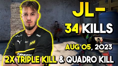 JL 34Kills On Inferno 2x Triple Kills Quadro Kills FACEIT 5V5