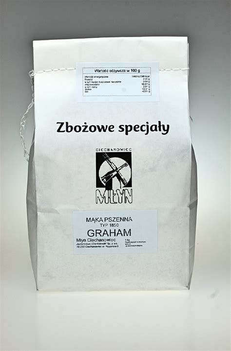 Mąka pszenna Graham typ 1850 1 kg Młyn Ciechanowiec