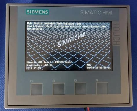 SIEMENS SIMATIC HMI KTP400 Basic Panel 6AV2123 2DB03 0AX0 6AV2 123