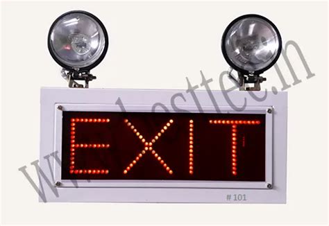 110 Watts Halogen Industrial Emergency Light EXIT Sign, | ID: 14103346912