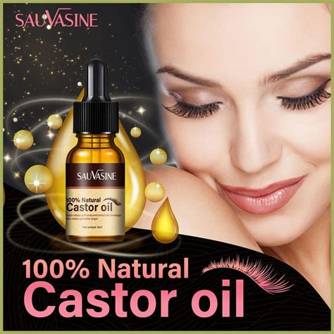 Castor Oil For Eyelashes And Eyebrows 10ml Natural Cold Pressed Castor