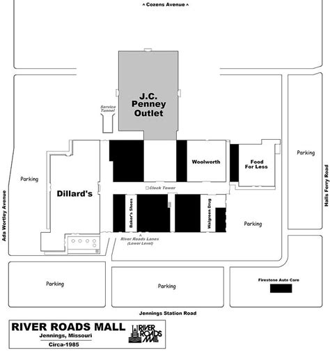 River Roads Mall Map, 1985 Photograph by Dwayne