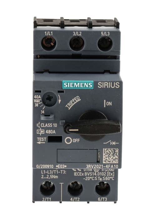 3RV2021 4FA10 Siemens Siemens 40 A SIRIUS 3RV Motor Protection