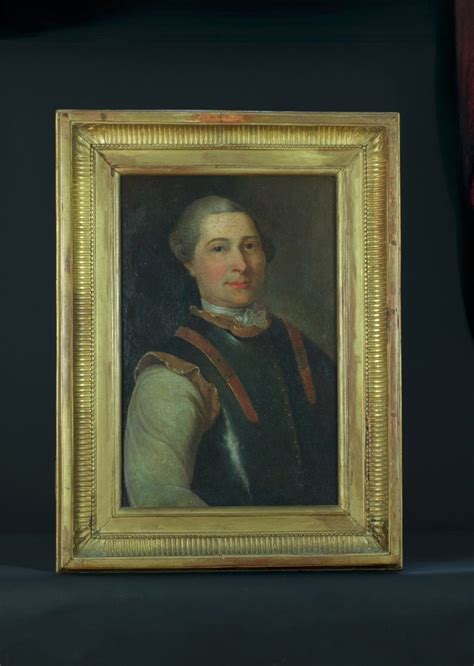 Proantic Beau Tableau Ancien Portrait De Gentilhomme En Cuirasse