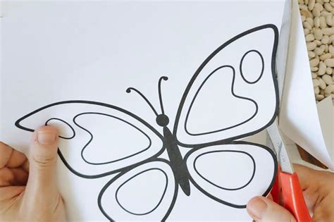 Create Bean Art With A Free Butterfly Mosaic Template